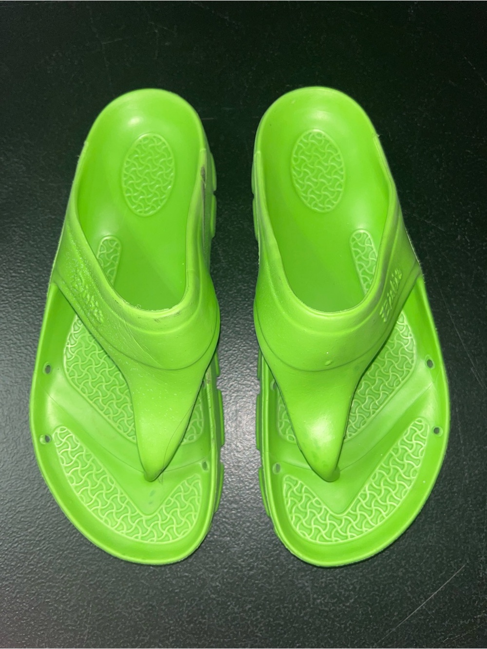 Birki's lime green rubber sandals flip-flops